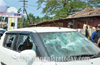 Ullal Congress Councillors car damaged by miscreants